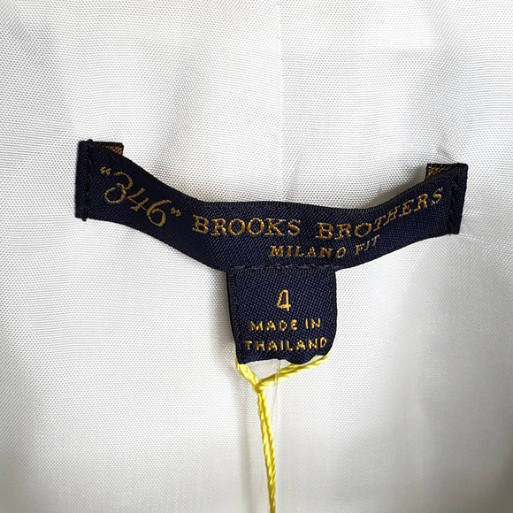 BROOKS BROTHERS Milano Fit White 100% Linen Blazer Jacket Sz 4 - Picture 3 of 8